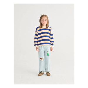 Bobo Choses - Striped Organic Cotton Sweater | Heather Beige