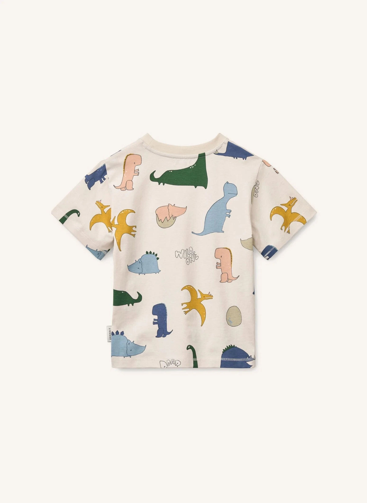 Liewood - Francis Dinosaurs Organic Cotton T-Shirt | Sand Color