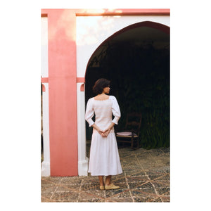 Maria de la Orden - Livia Cotton Dress | White