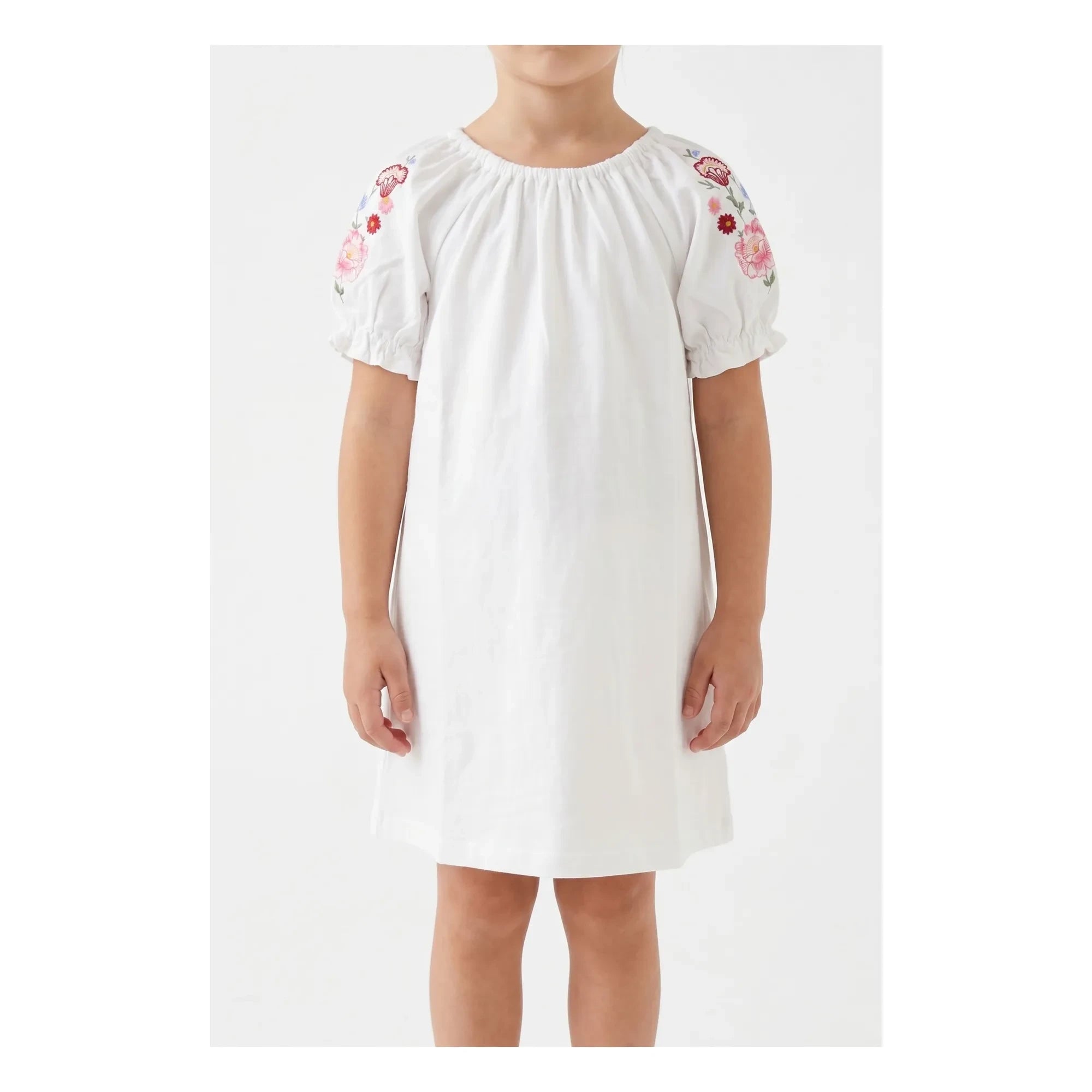 Babe & Tess - Carola Linen Embroidered Dress | Ecru