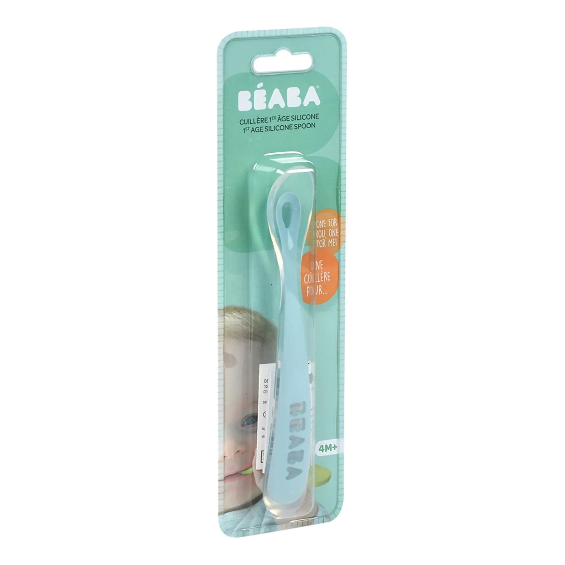 Béaba - Soft Silicone Baby Spoon | Light Blue