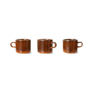 HKliving - Terracotta Ceramic Cup and Plate | Terracotta