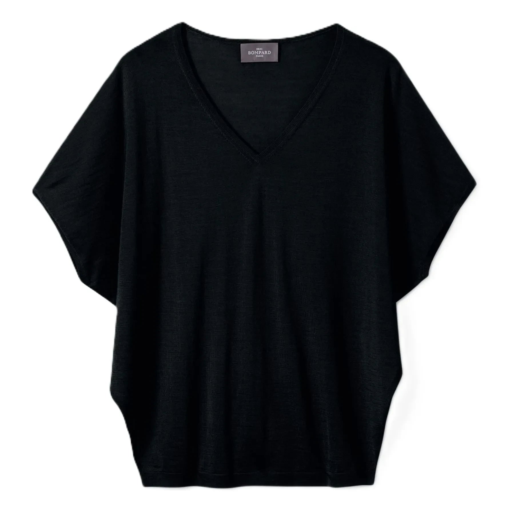 Bompard - Ultra Thin V-Neck Cashmere & Silk Sweater | Black