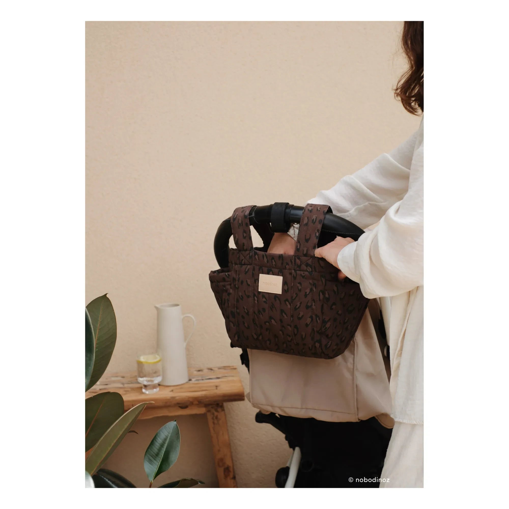 Nobodinoz - Hyde Park Stroller Organizer Bag | Leopard
