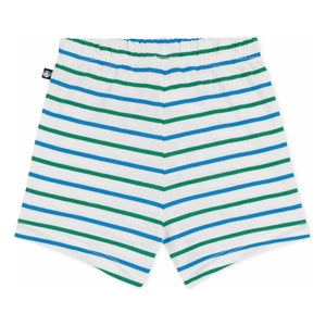 Petit Bateau - Striped fleece shorts | White