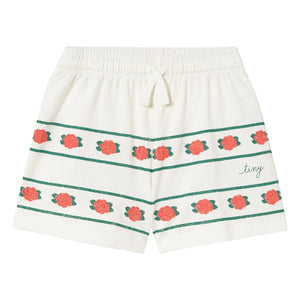 Tinycottons - Roses Organic Cotton Shorts | White