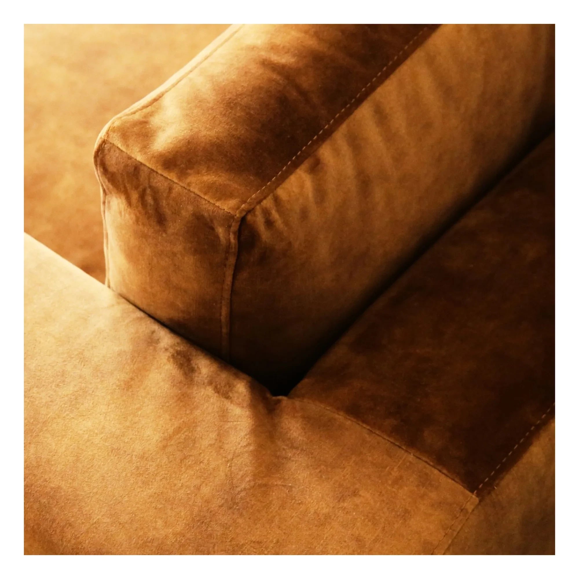 Panac Edition - Bellechasse Light Velvet Sofa for 4 People - 260 cm | Cognac