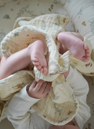 Cam Cam - Woodland Muslin Blanket | Ecru