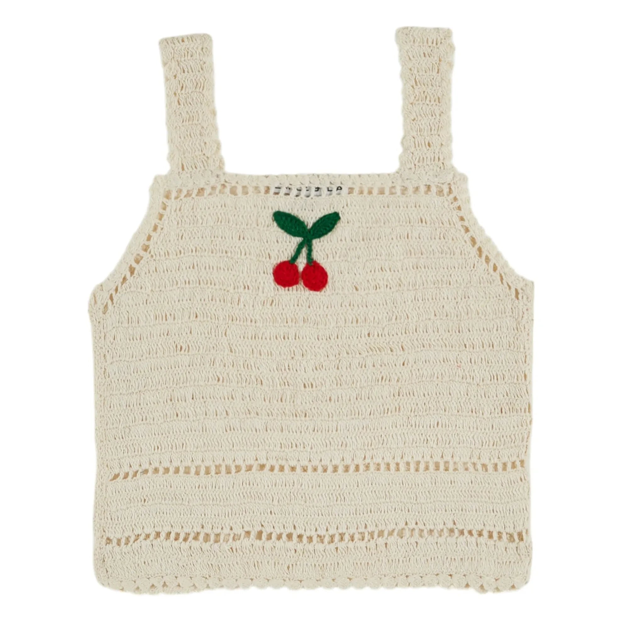 Emile et Ida - Cherry Crochet Top | Cream