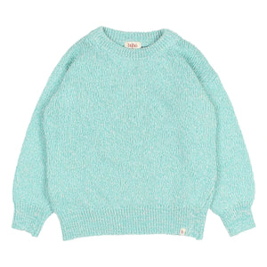 Búho - Chiné Organic Cotton Sweater | Aqua