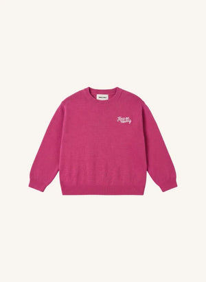 Smallable Kid - Shelly "Keep On Moving" Wool Sweater | Fuchsia