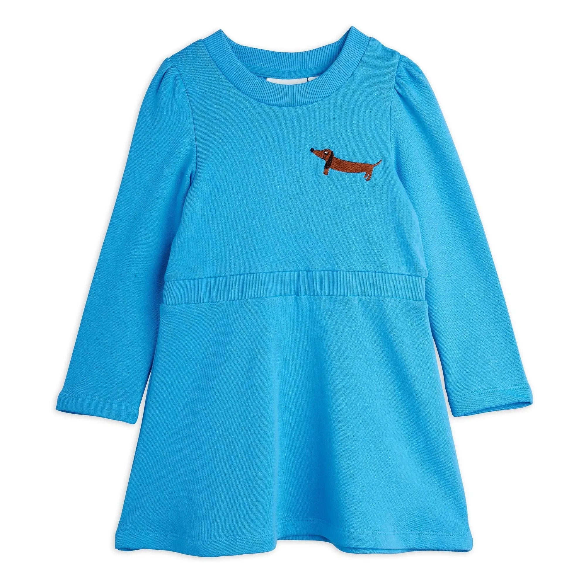 Mini Rodini - Dachshund Organic Cotton Dress | Blue
