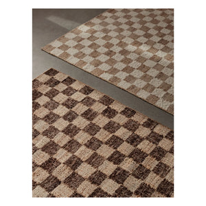 Ferm Living - Checkered Wool and Jute Rugs | Cream