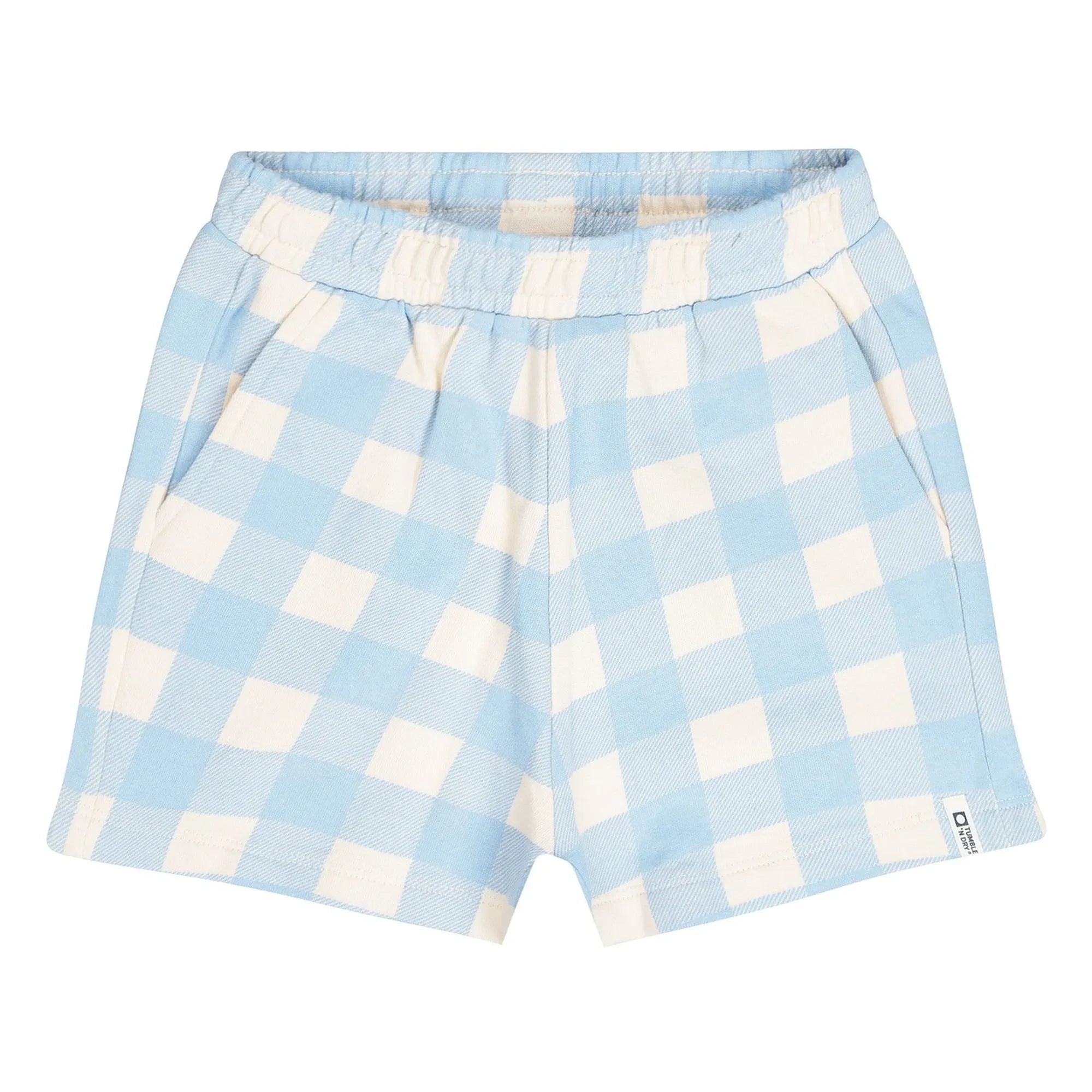 Tumble N'Dry - June Vichy Organic Cotton Shorts | Light Blue