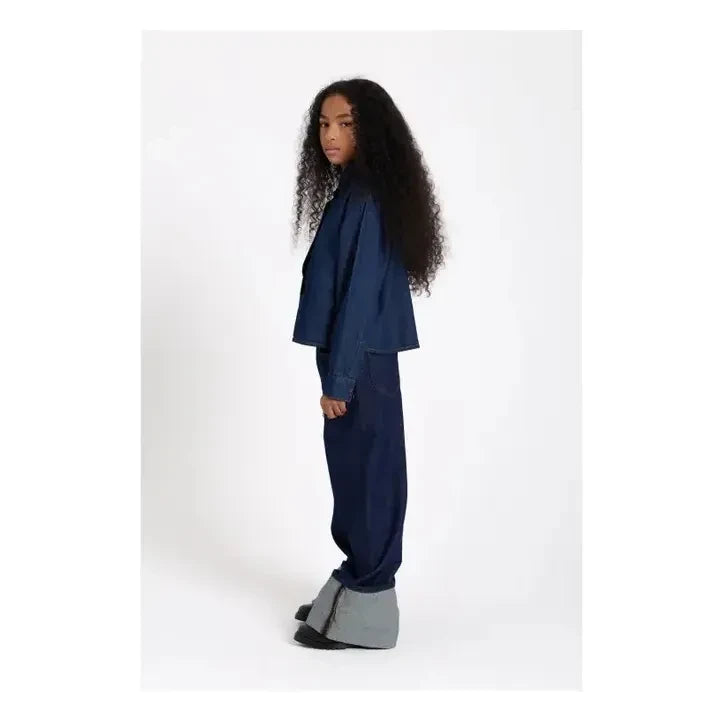 Finger in the nose - Crush Short Denim Shirt | Raw denim