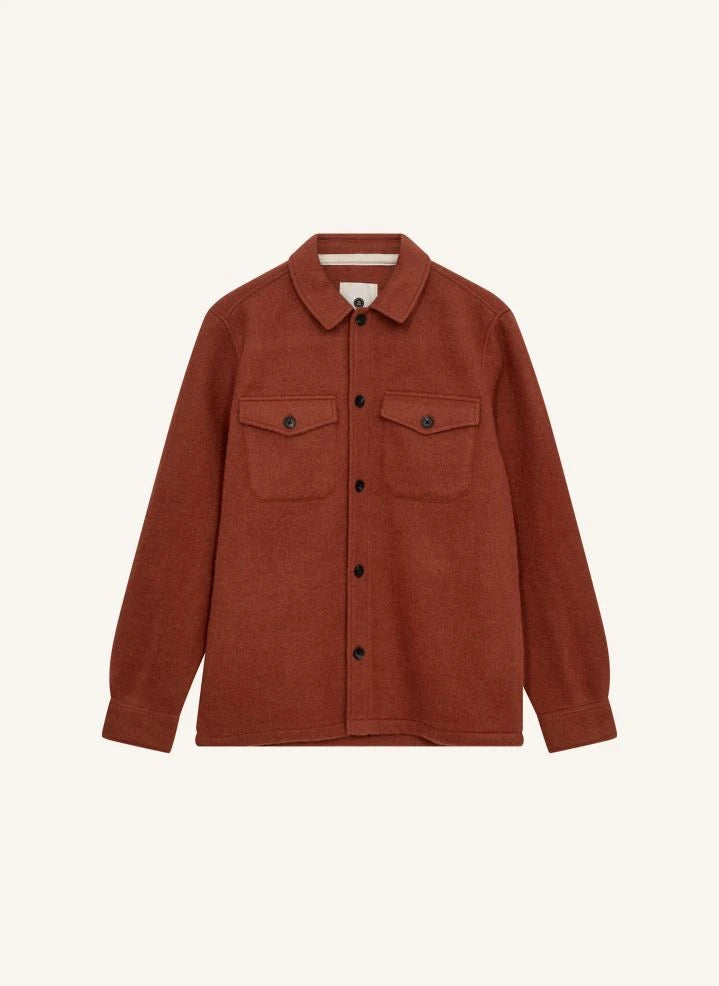 Anerkjendt - Akoscar Wool Overshirt | Terracotta