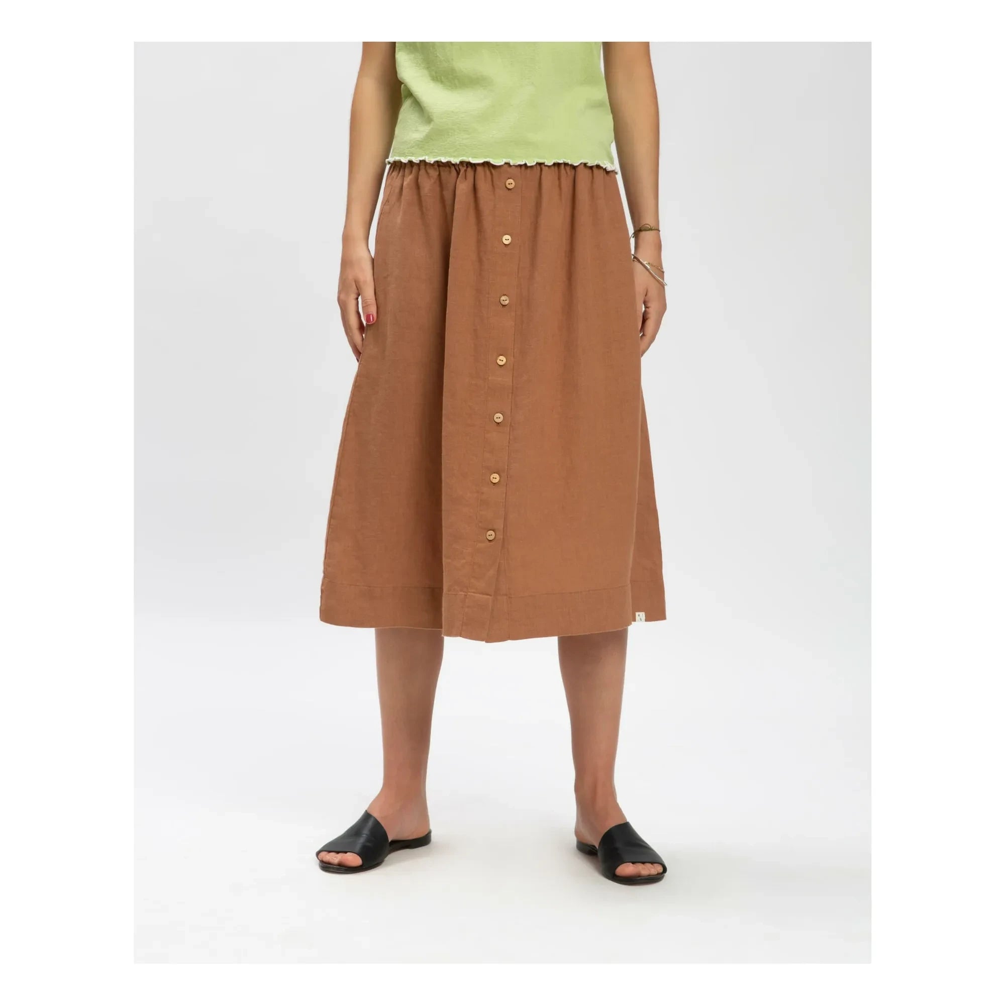 Matona - Pleated Skirt | Brown