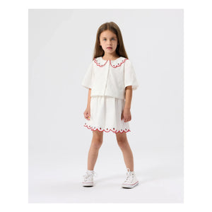 Goldie + Ace - Strawberry Crop Blouse | Ivory