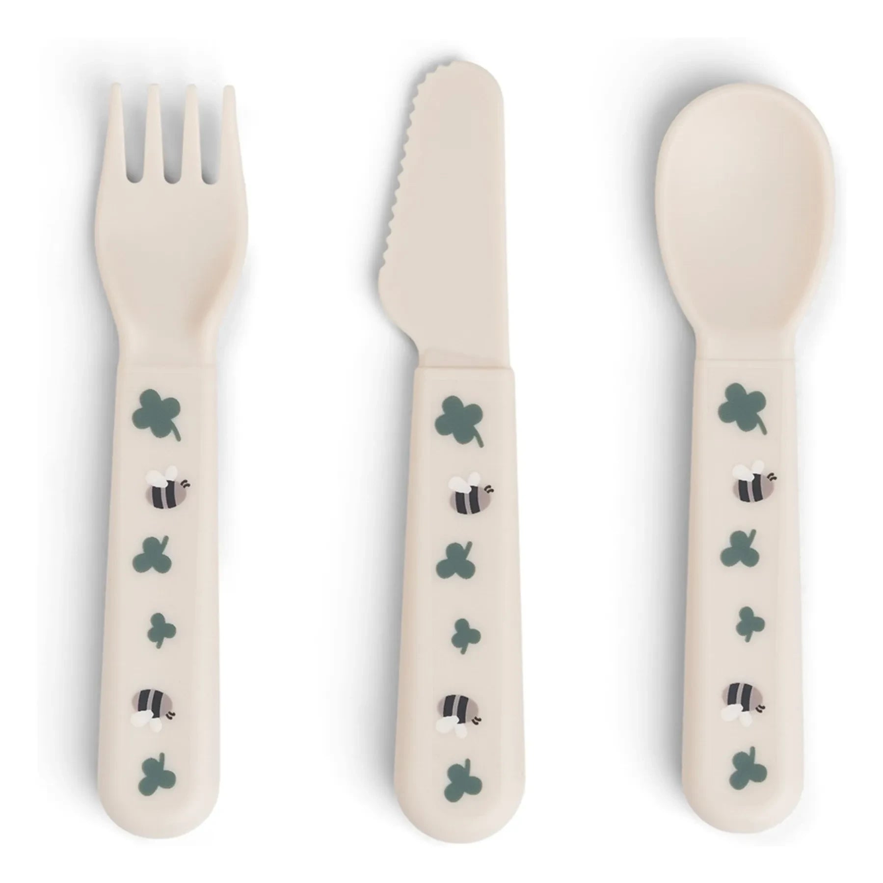 Done by deer - Tiny Farm Fork and Knife Set - 3-piece Set | Sand
