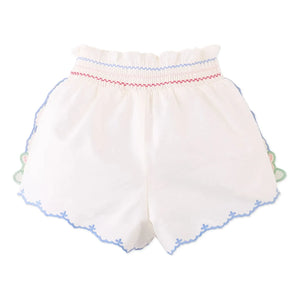 Gingersnaps - Jisoo Embroidered Baby Shorts | White