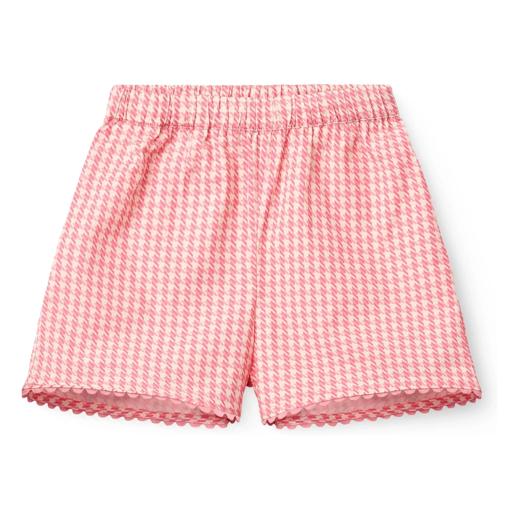 Copenhagen Colors - Pied de Poule Organic Cotton Top and Shorts Set | Powder Pink