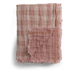 Le Monde Sauvage - Clyde Linen Blanket | Pink