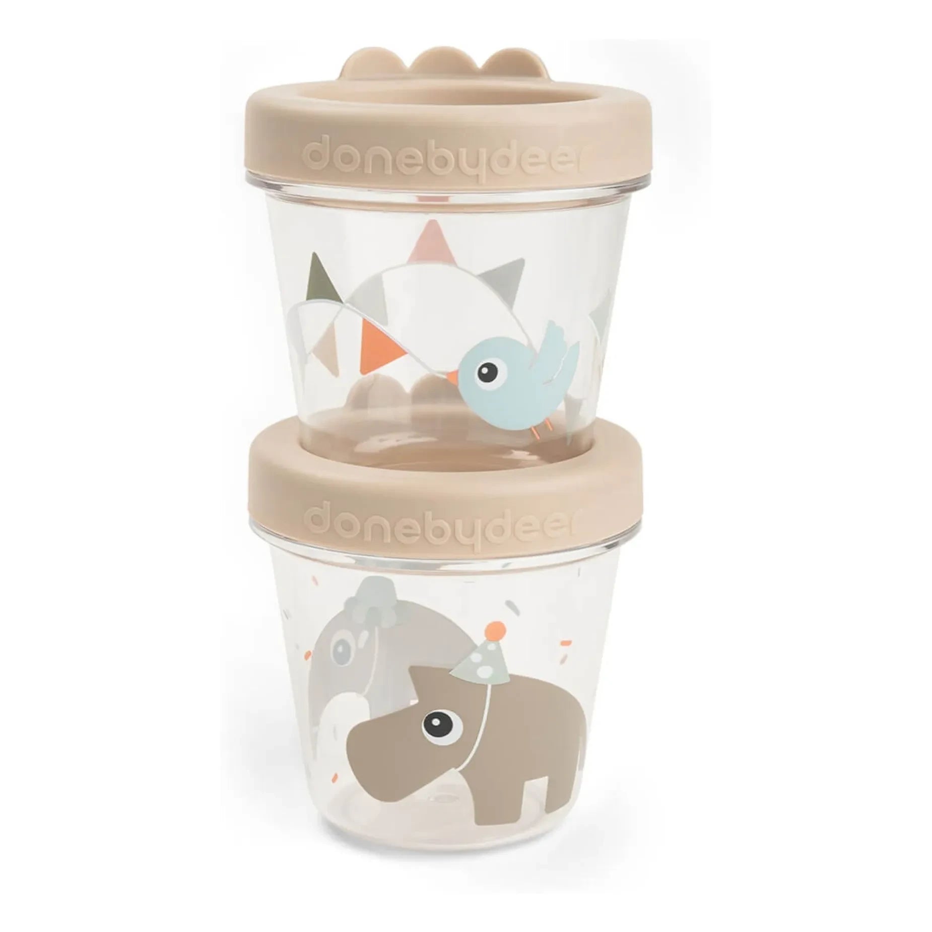 Done by deer - Celebration Tritan Food Containers - Set of 2 | Sand