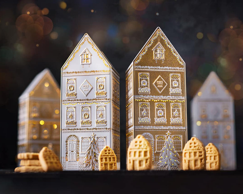 M&S Food Lighted Hazelnut Cookie House
