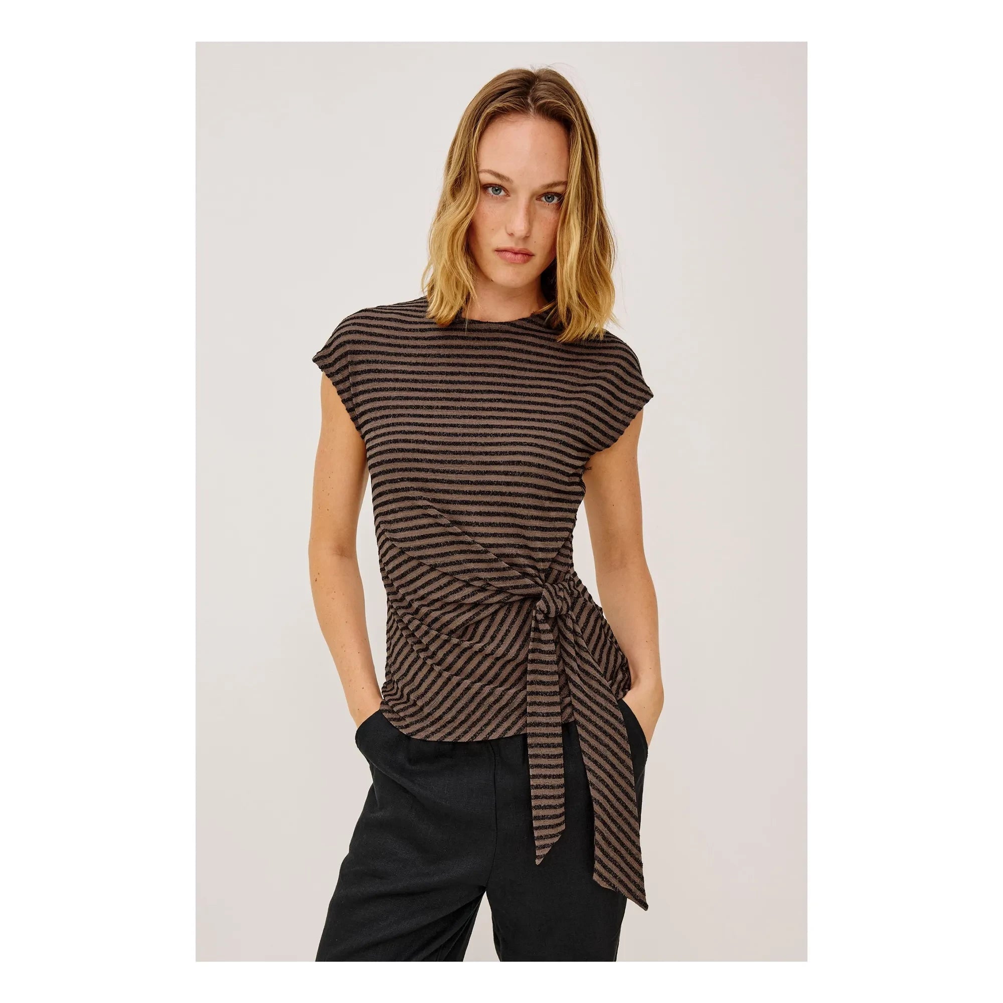 Rails - Gabbie Striped Top | Chocolate