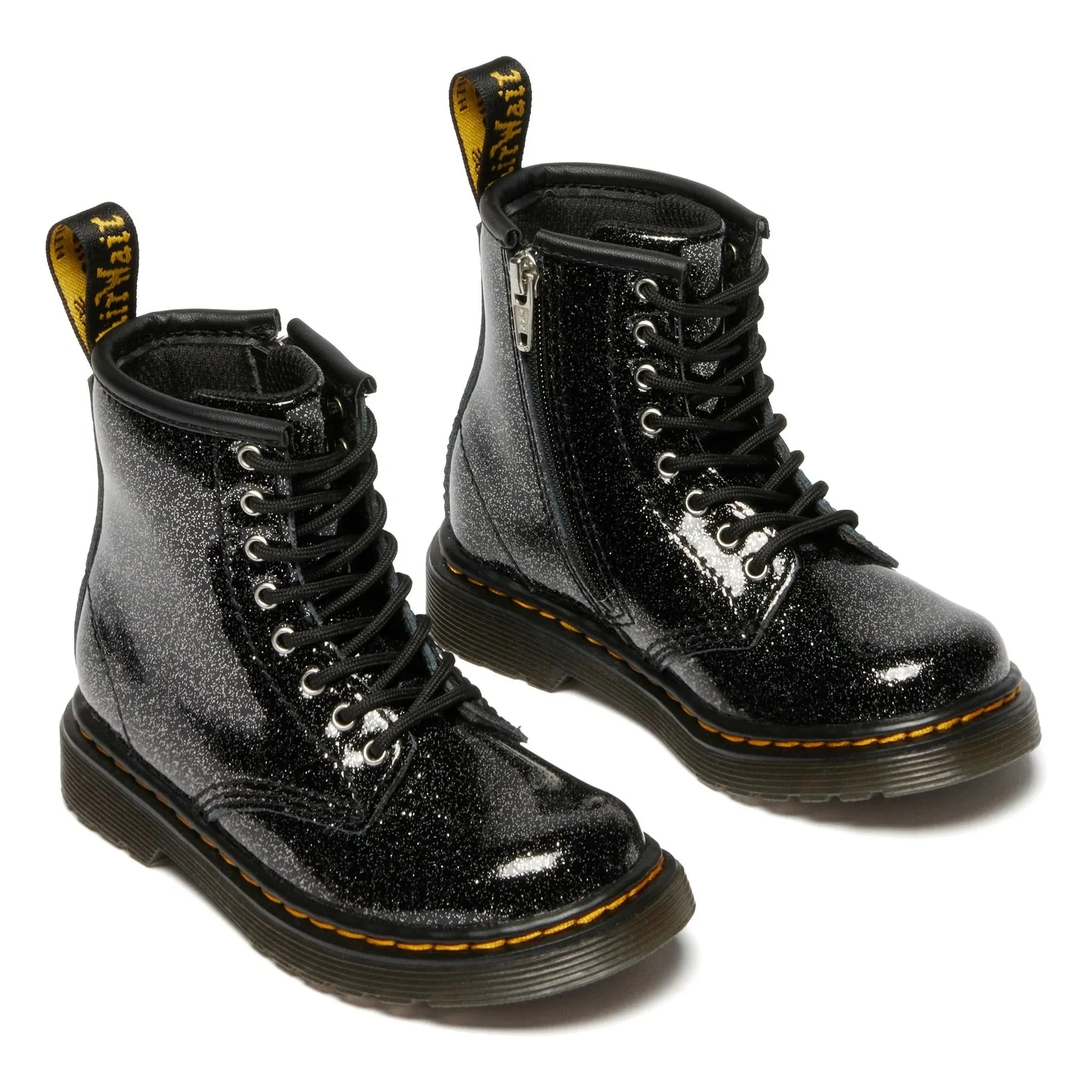Dr. Martens - 1460 J Glitter Lace-Up Boots | Shiny Black