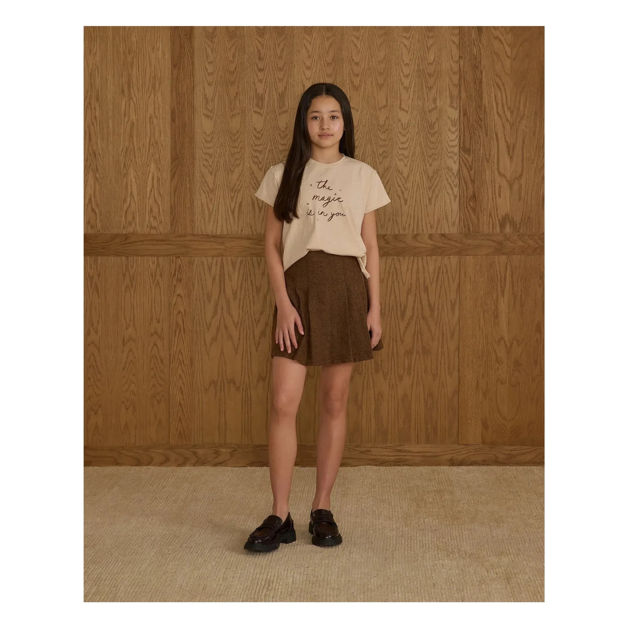 Rylee + Cru - Pleated Skirt | Tobacco