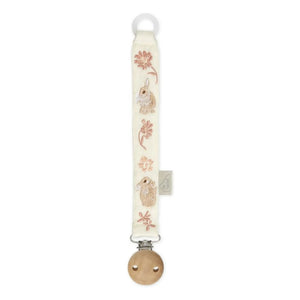 Cam Cam - Augusta Embroidered Pacifier Clip | Peach