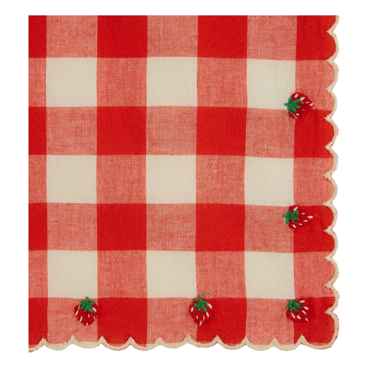 Emile et Ida - Embroidered napkin | Red