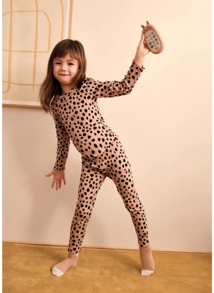 Liewood - Marien Leopard Organic Cotton Fitted Leggings | Pale Pink