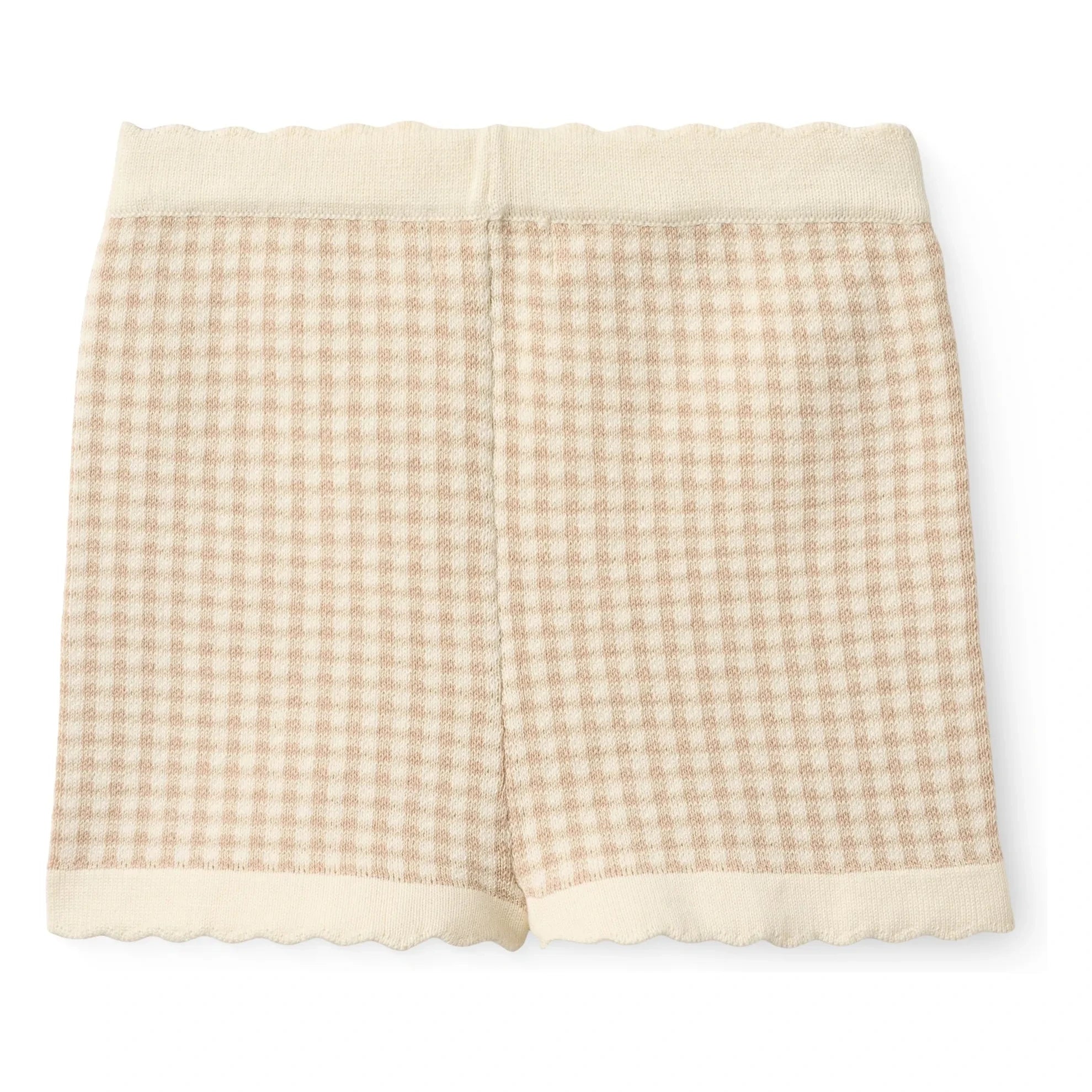 Copenhagen Colors - Organic Cotton Jacquard Check Shorts | Beige Pink