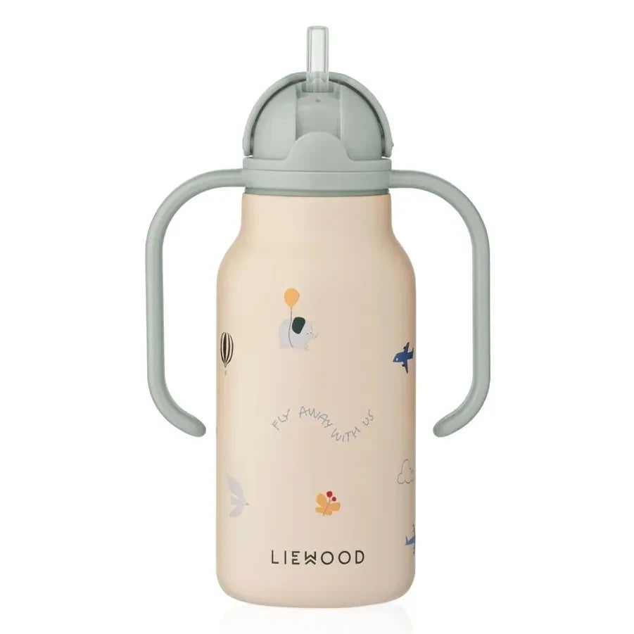 Liewood - Kimmie Paslanmaz Çelik Su Şişesi - 250 ml | Flying/Sandy