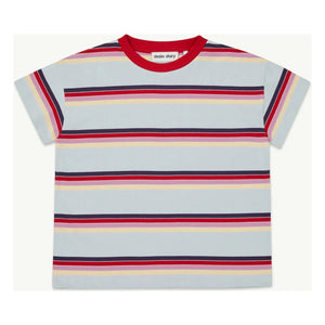 Main Story - Loose-fitting striped organic cotton T-shirt | Pale blue