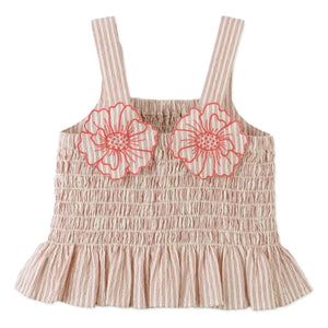 Gingersnaps - Josephine Fleurs Gathered Top | Red