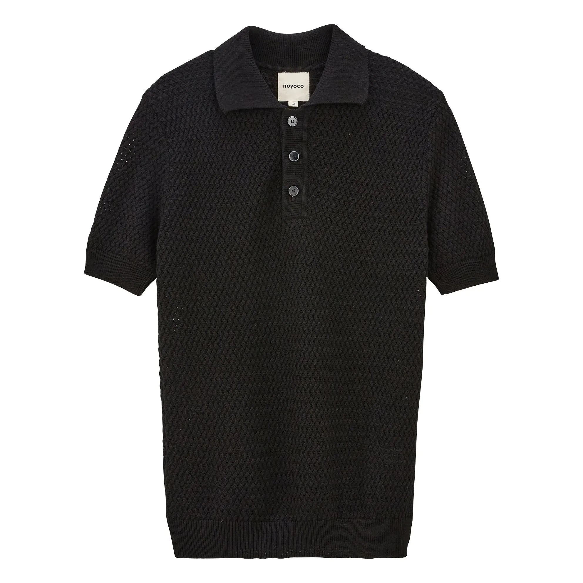 Noyoco - Haring Organic Cotton Polo T-Shirt | Black