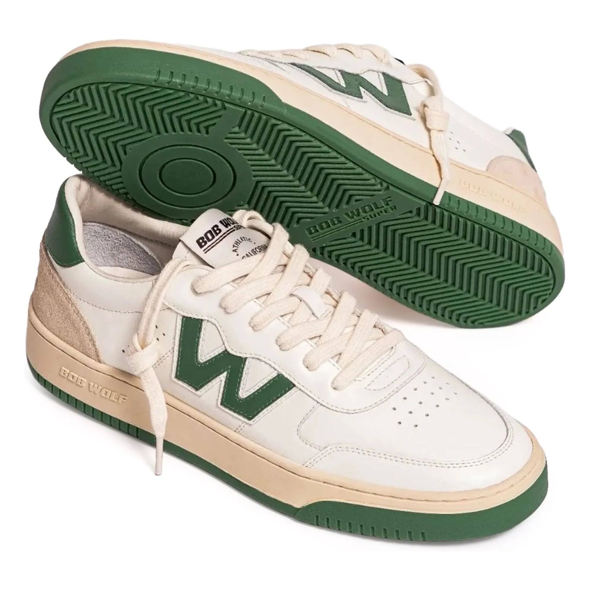 Bob Wolf - Legacy Leather and Suede Sneakers | Green