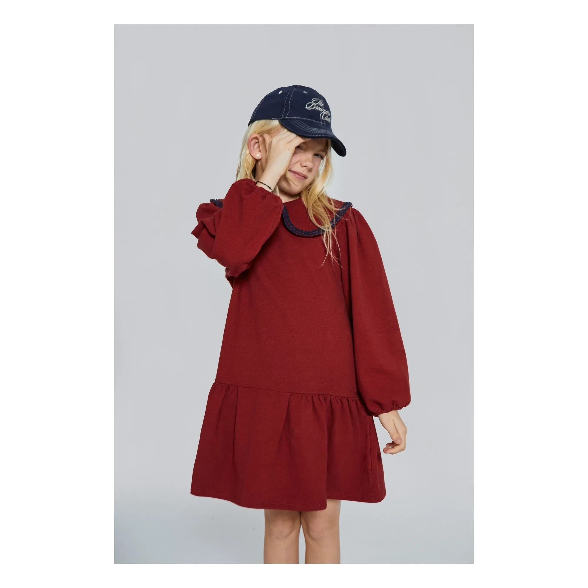 Mipounet - Melissa Jersey Yaka Elbise | Bordo