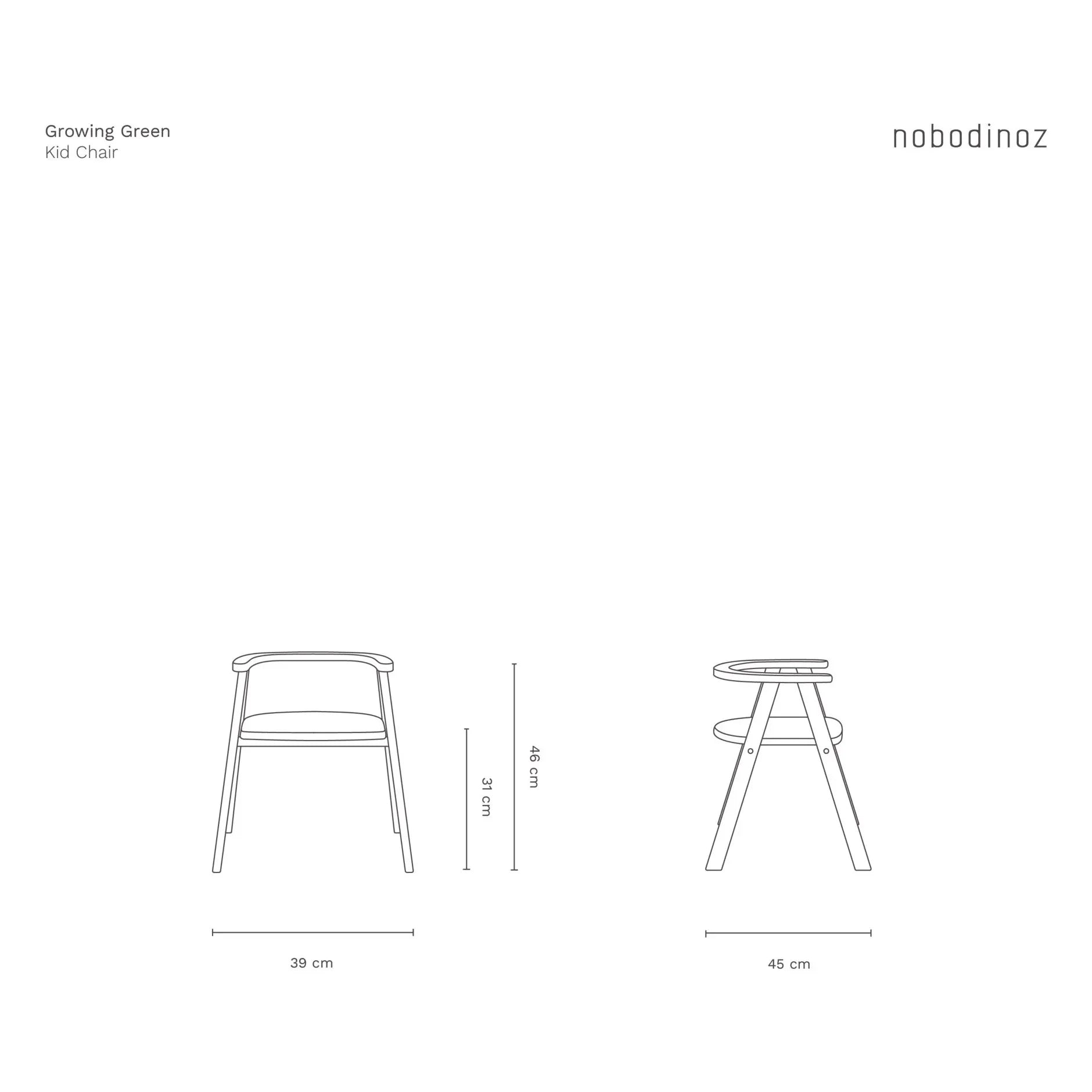 Nobodinoz - Growing Green Chair | Blue
