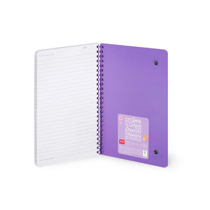 Legami - A5 Lined Defter ile Illustrated Hard Kılıf - Çiçekler - Jotter - Spiral-Bound