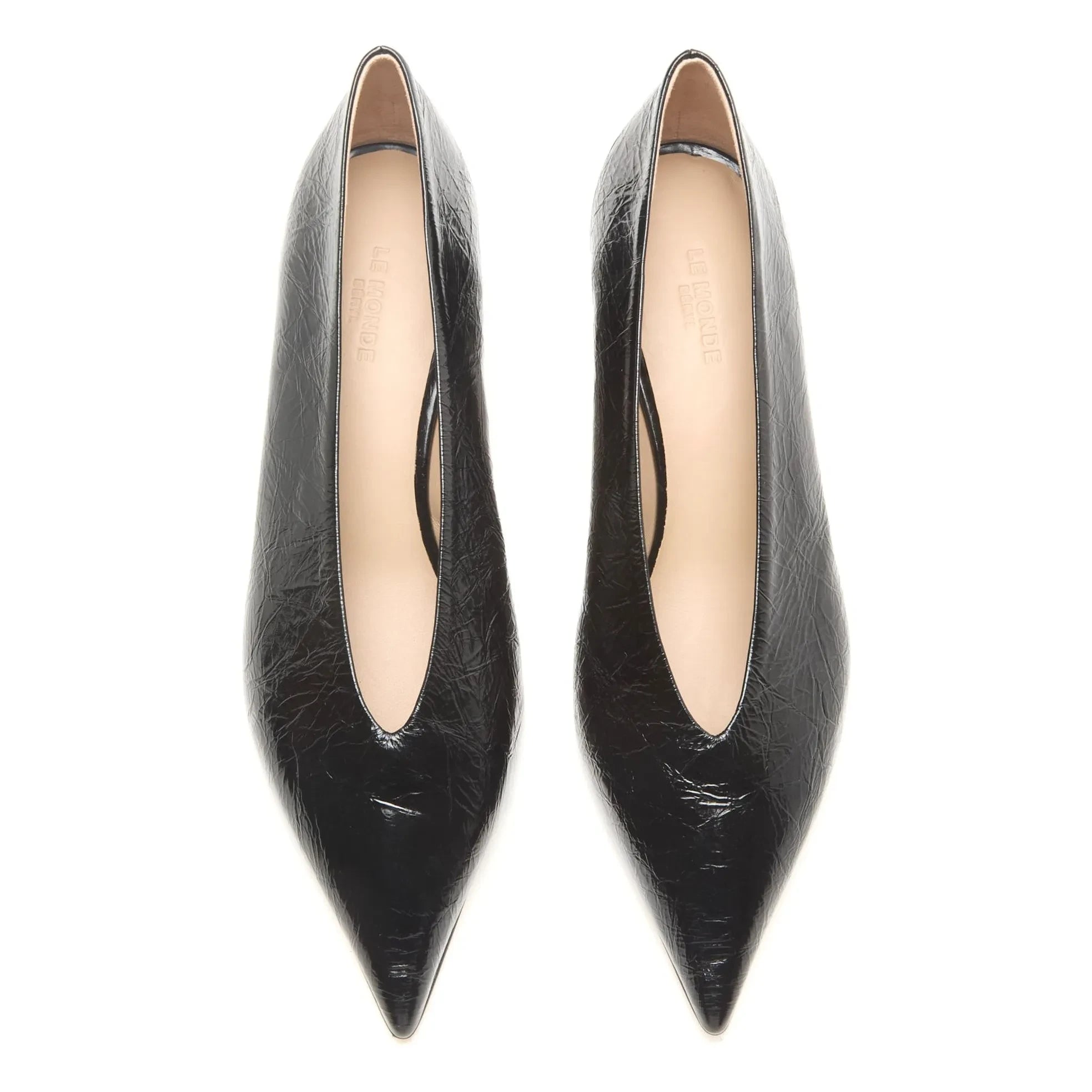 Le Monde Beryl - Babouche Nappa Leather Heeled Shoes | Black