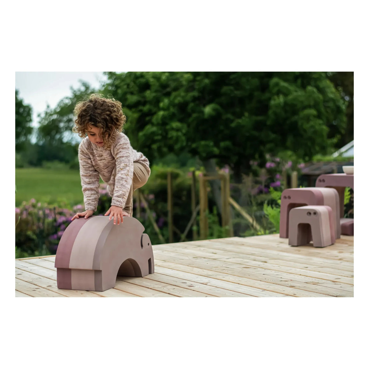 BObles - Elephant Soft Foam Climbing Toy | Pink