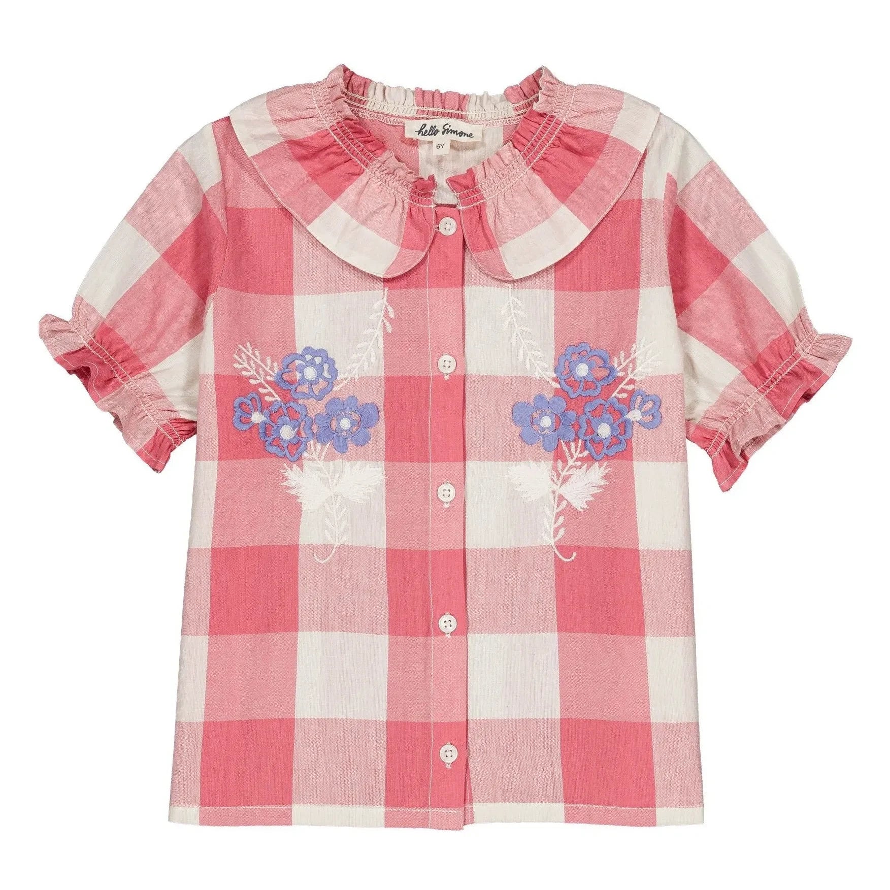Hello Simone - Carlina Carreaux Blouse | Pink