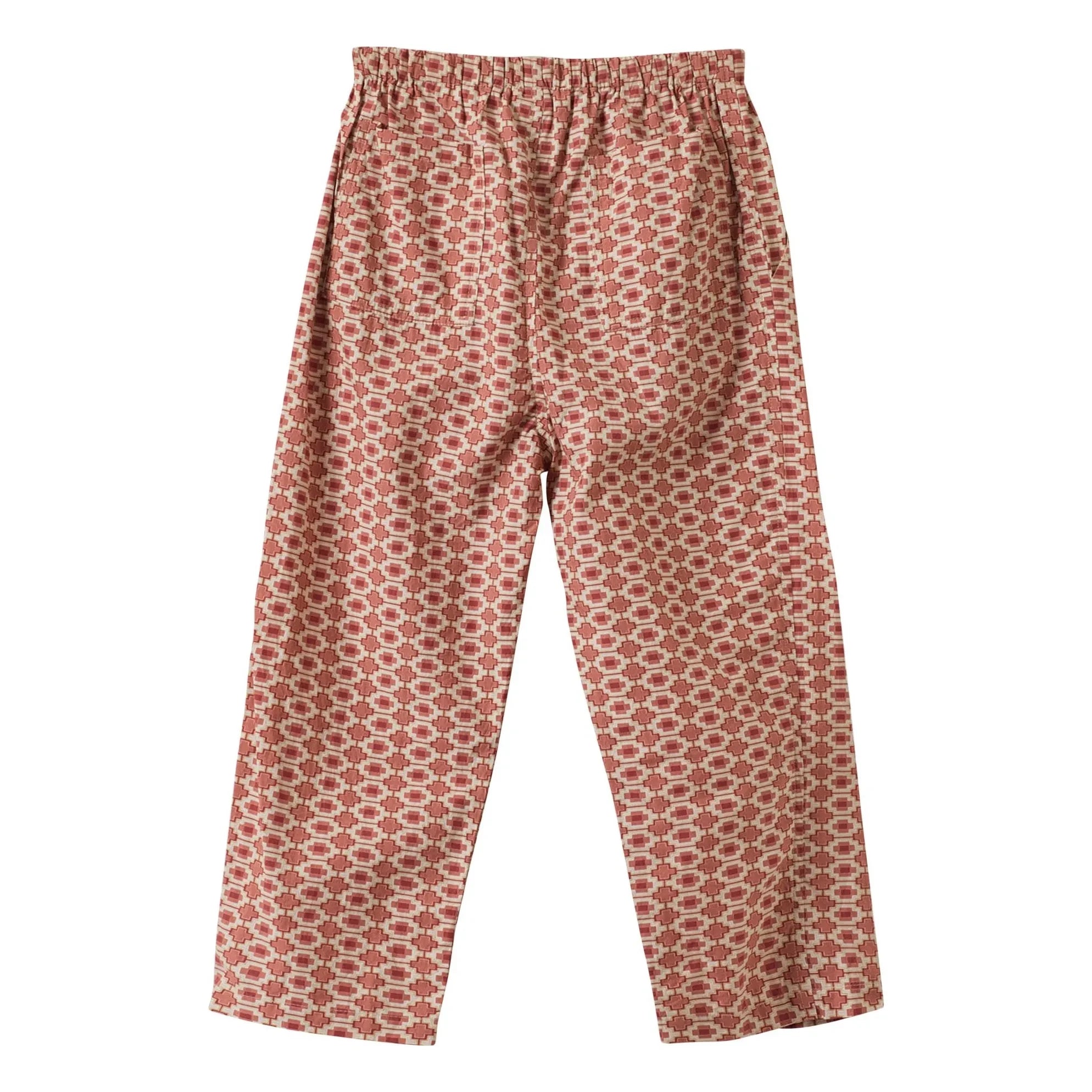 Caramel - Leda Geometric Pants | Terracotta Red