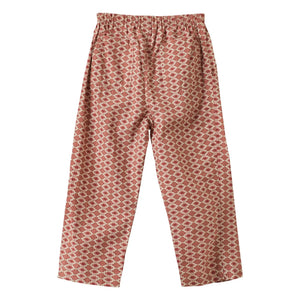 Caramel - Leda Geometric Pants | Terracotta Red