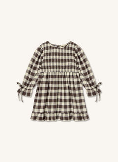 Fliink - Cody Checkered Dress | Ecru