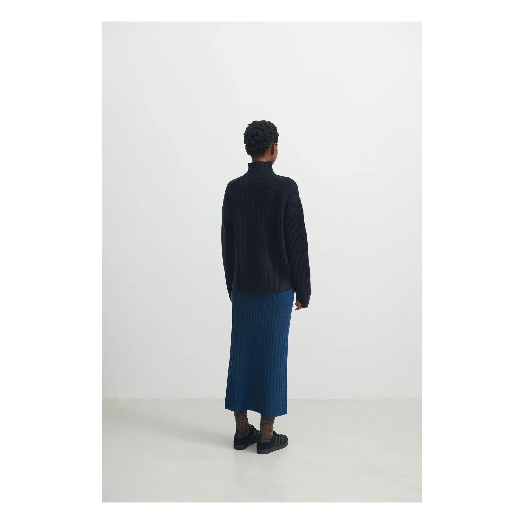 FUB - Raw Wool Sweater - Women's Collection | Navy
